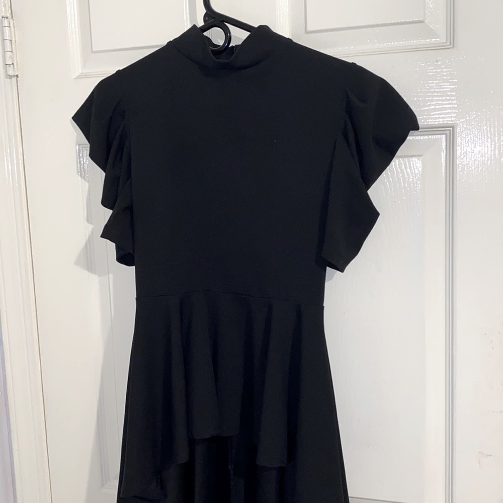 Black blouse with low back
